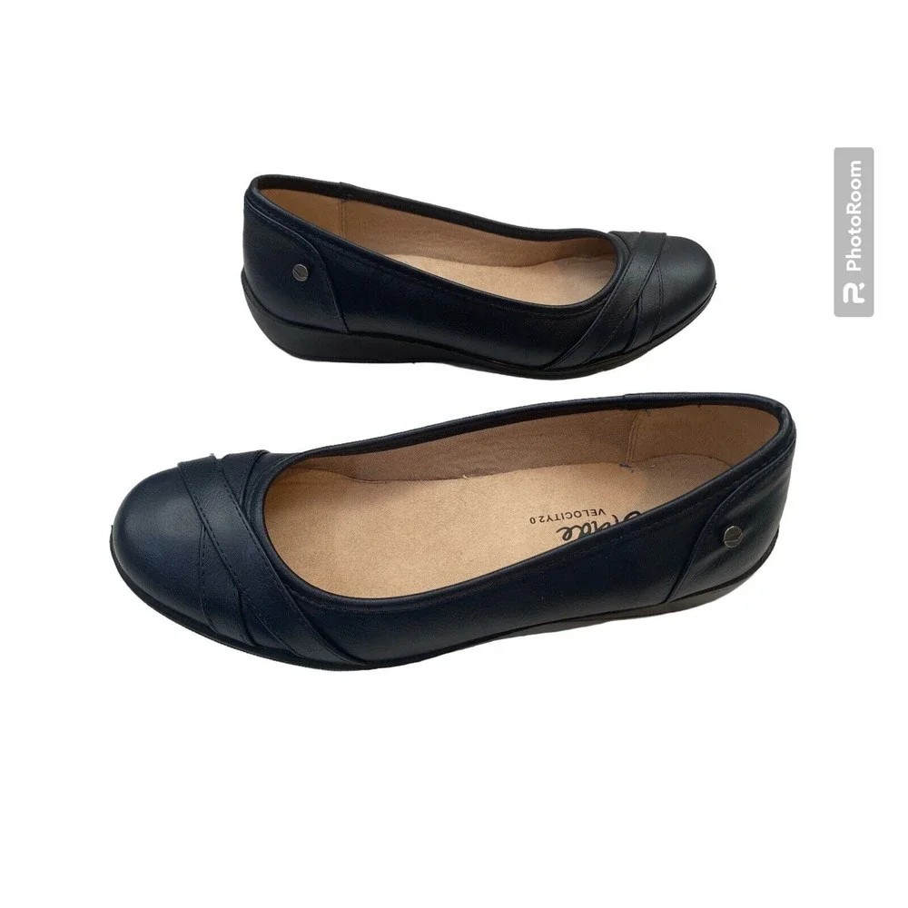 LifeStride Velocity I-Loyal Women's Navy Ballet Flats Size 9W NEW - Picture 5 of 6